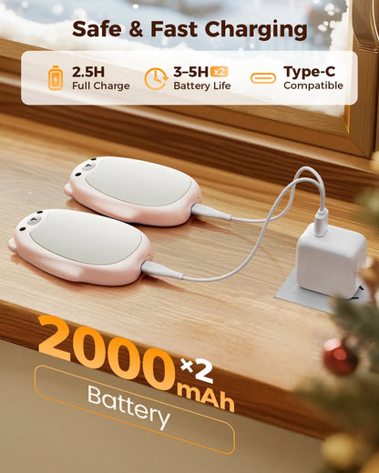 Rechargeable Hand Warmers 2 Pack – Cute Bear, 3 Heating Level Magnetic Handwarmers, Reusable Portable Heater, Christmas Gifts for Kids Teens","Features":["Long Lasting"]