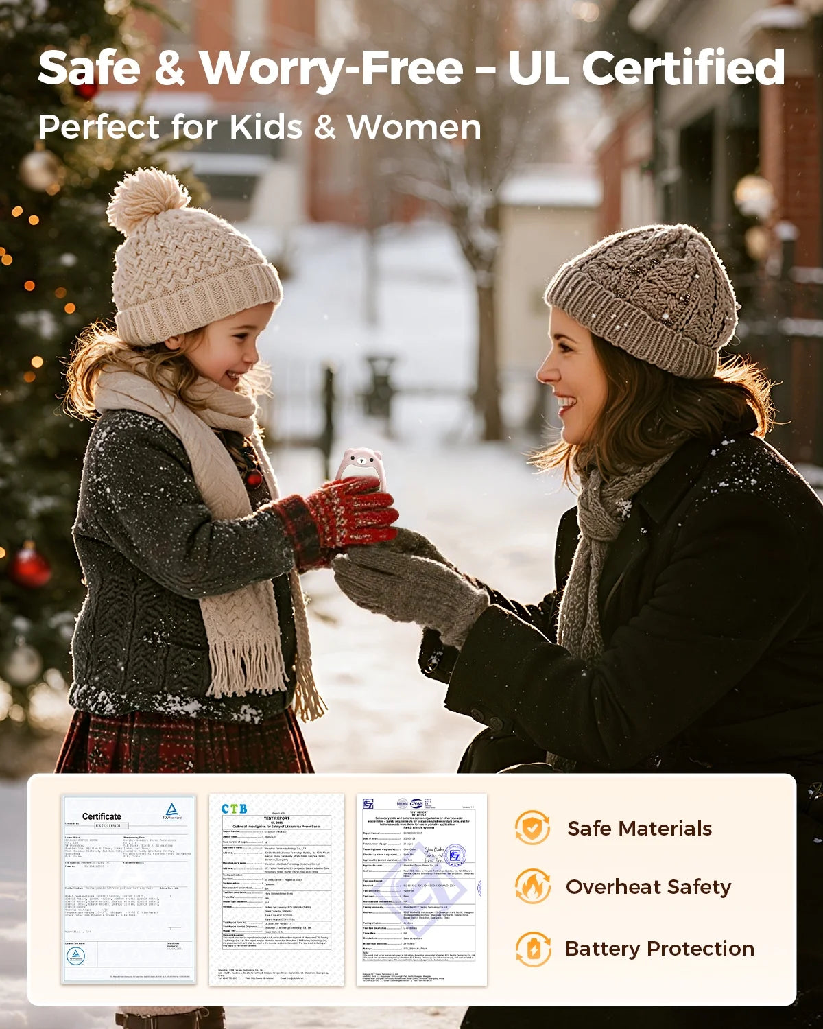 Rechargeable Hand Warmers 2 Pack – Cute Bear, 3 Heating Level Magnetic Handwarmers, Reusable Portable Heater, Christmas Gifts for Kids Teens","Features":["Long Lasting"]