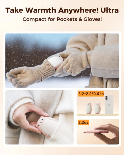 Rechargeable Hand Warmers 2 Pack – Cute Bear, 3 Heating Level Magnetic Handwarmers, Reusable Portable Heater, Christmas Gifts for Kids Teens","Features":["Long Lasting"]